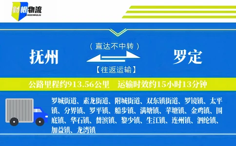 抚州到罗定物流公司