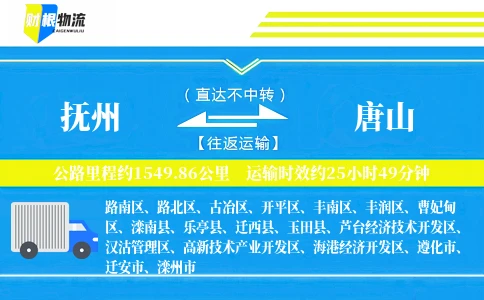 抚州到唐山物流公司