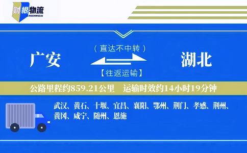 广安到湖北物流公司