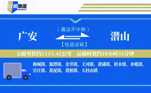 广安到潜山物流公司