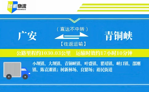 广安到青铜峡物流公司