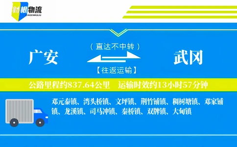 广安到武冈物流公司