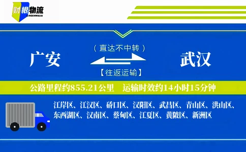 广安到武汉物流公司