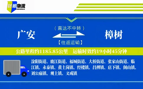 广安到樟树物流公司