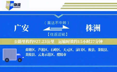 广安到株洲物流公司