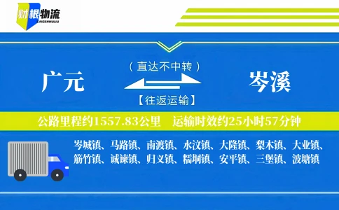 广元到岑溪物流公司