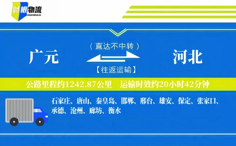 广元到河北物流公司
