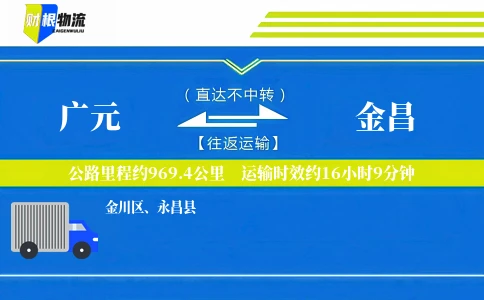 广元到金昌物流公司