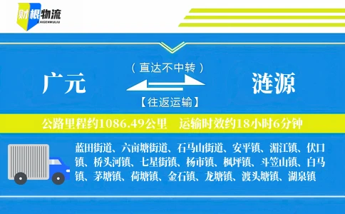 广元到涟源物流公司