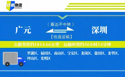 广元到深圳物流公司