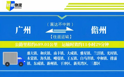 广州到儋州物流公司