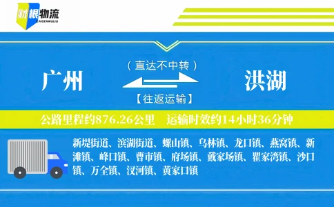 广州到洪湖物流公司