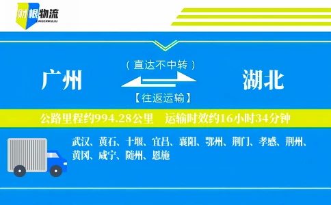 广州到湖北物流公司