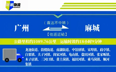广州到麻城物流公司