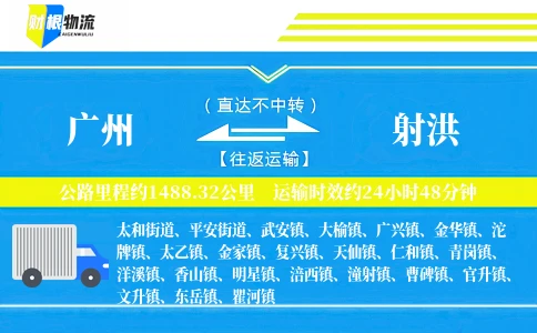 广州到射洪物流公司