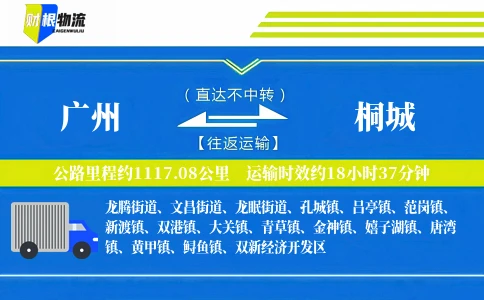 广州到桐城物流公司