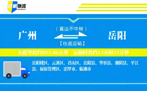 广州到岳阳物流公司