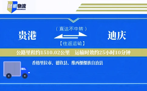 贵港到迪庆物流公司