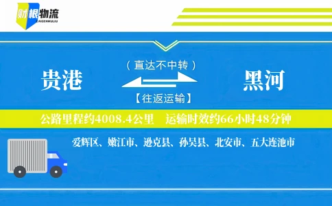 贵港到黑河物流公司