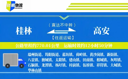 桂林到高安物流公司