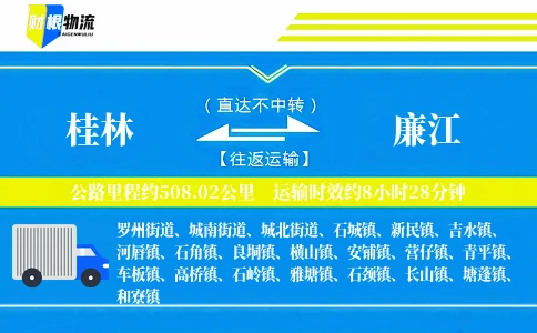 桂林到廉江物流公司