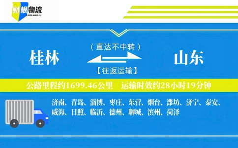 桂林到山东物流公司