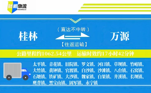 桂林到万源物流公司