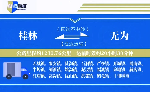 桂林到无为物流公司