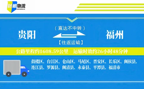 贵阳到福州物流公司