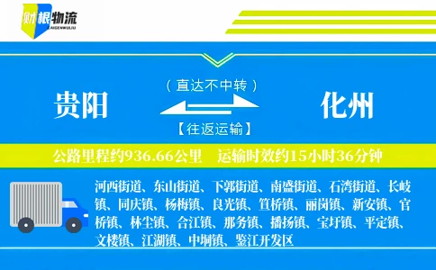 贵阳到化州物流公司