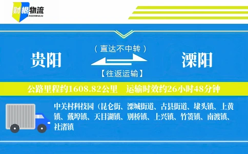 贵阳到溧阳物流公司