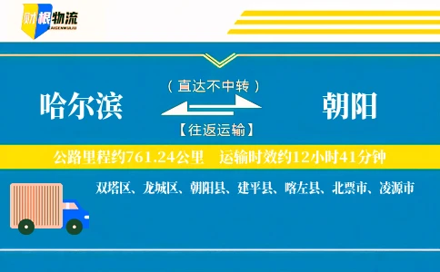 哈尔滨到朝阳物流公司