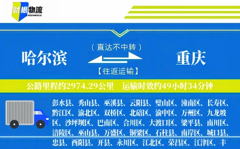 哈尔滨到重庆物流公司