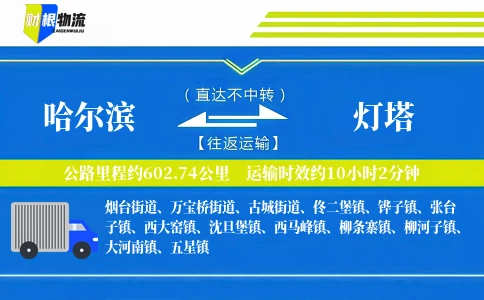 哈尔滨到灯塔物流公司