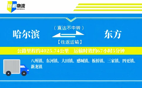 哈尔滨到东方物流公司