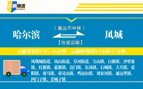 哈尔滨到凤城物流公司