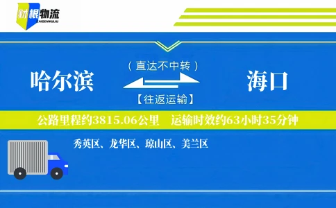哈尔滨到海口物流公司