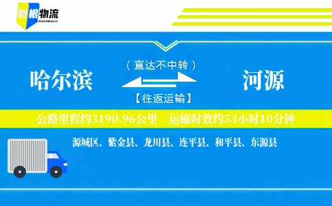 哈尔滨到河源物流公司