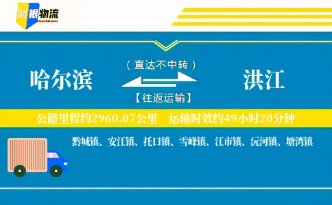 哈尔滨到洪江物流公司
