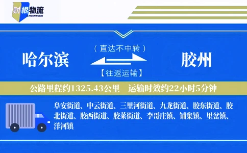 哈尔滨到胶州物流公司