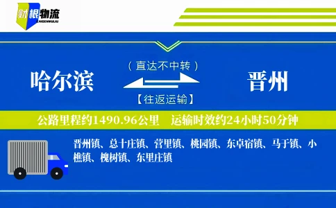 哈尔滨到晋州物流公司