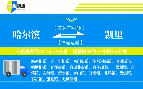 哈尔滨到凯里物流公司
