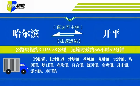 哈尔滨到开平物流公司