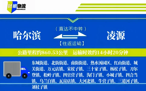 哈尔滨到凌源物流公司