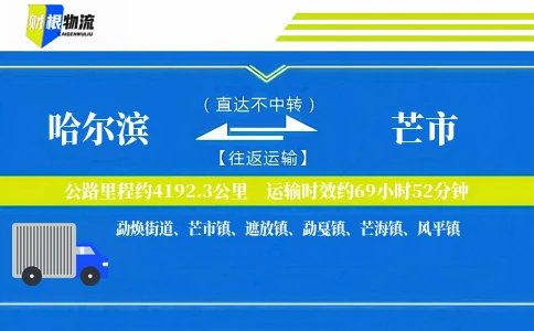 哈尔滨到芒市物流公司