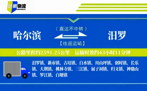 哈尔滨到汨罗物流公司