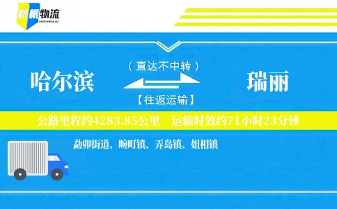 哈尔滨到瑞丽物流公司
