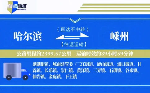 哈尔滨到嵊州物流公司