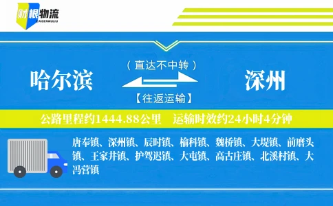 哈尔滨到深州物流公司