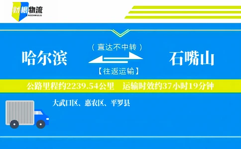 哈尔滨到石嘴山物流公司
